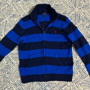 Ralph Lauren Kids Blue and Black Striped Sweater